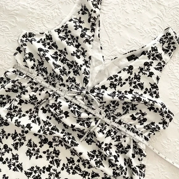 NWOT Lulus Style That Blooms White Floral Print Tiered Midi Dress Xlarge - Picture 10 of 12